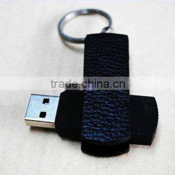 swivel leather best selling usb memory disk 8gb