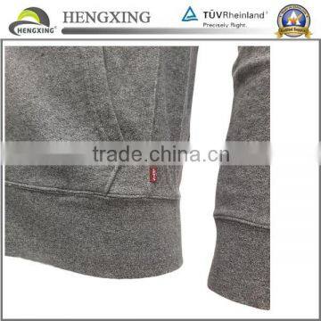 High Quality 100% Cotton Pullover Men Grey Hoodies Quality Choice photo-4