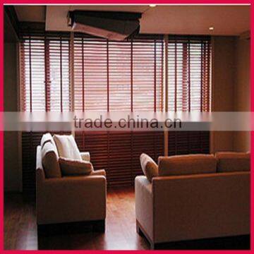 PVC faux wood window blind, cord pulley pvc shutter slats plastic roller shutter