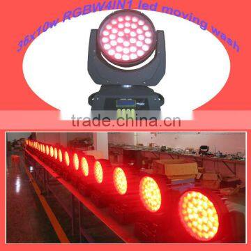 led stage light 36x10w RGBW4in1 led zoom moving wash