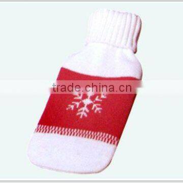 natural rubber christmas hot water bottles for knit covers