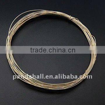 Brass Wire, 14K Gold-Filled, about 0.7mm, 4.5m/roll(CWIR-Q004-1)