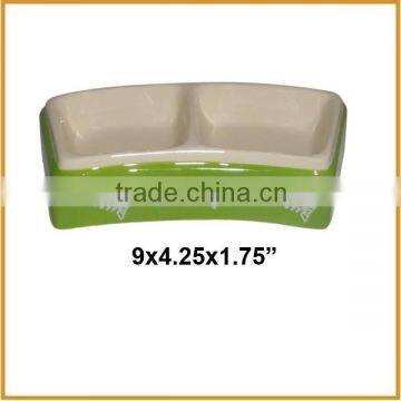cheap double ceramic pet bowls food feeders wholesale