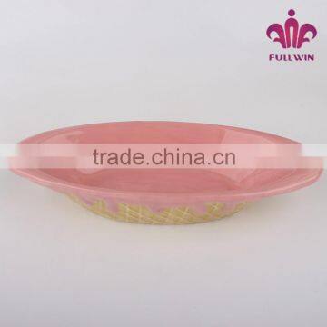 colorful oval shape bowl ice cream bowl