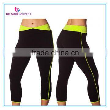 3/4 length leggings, running right, nylon yoga pants