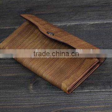 Genuine Cowhide Leather Wallet,Long Casual Wallet