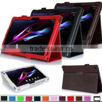 Folio Magnetic Flip Stand Leather Case For Sony Xperia Tablet Z 10.1"