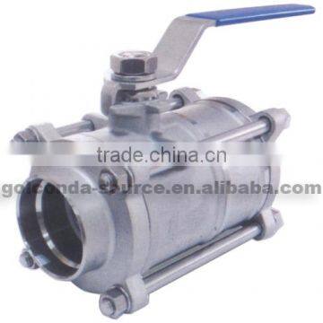 1/4" - 4" 3 PC S.S. CHECK BALL VALVE (GS-7120S)