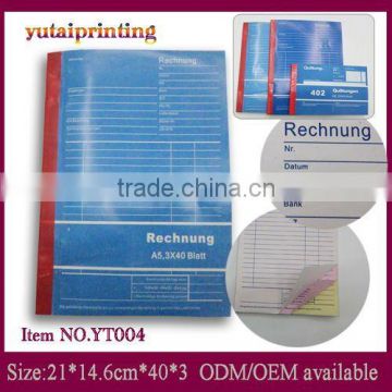 Hot selling 40 Blatt Rechnung German billing book