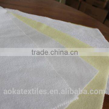 PU Laminated Waterproof Bleached Towelling Fabric(75%cotton25%polyester)