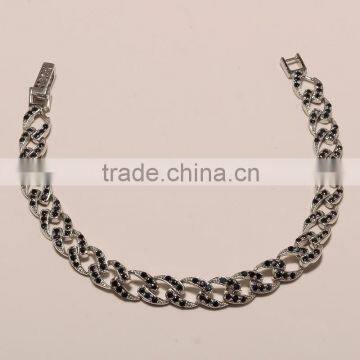 B0042-925 STERLING SILVER JEWELRY CZ AD FINE LIGHT CASUAL DESIGNER BRACELET12.50