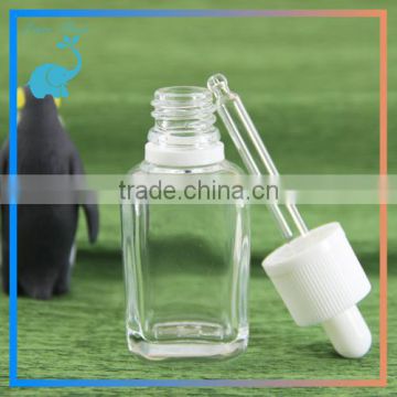 30ml glass bottles empty glass e-liquid bottles with white caps