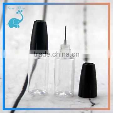 high quality new design PET plastic bottle with needle top clear pet childproof cap