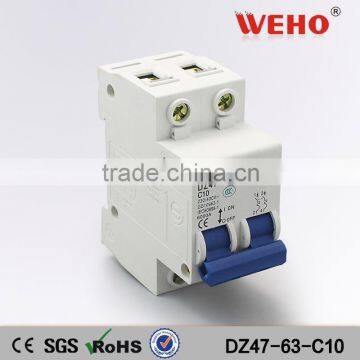 high quality c45 series 2pole mini circuit breaker mcb