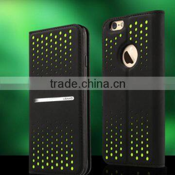 USAMS Brand Colorful Leather+tpu Case for Iphone 6 4.7