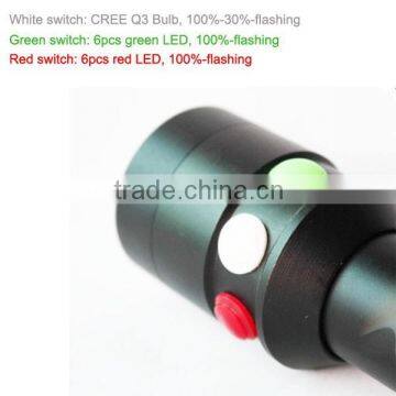 Lumifre ACK1050 Multi Function LED High Power Aluminum 3 Colors Rescue Flashlight photo-4