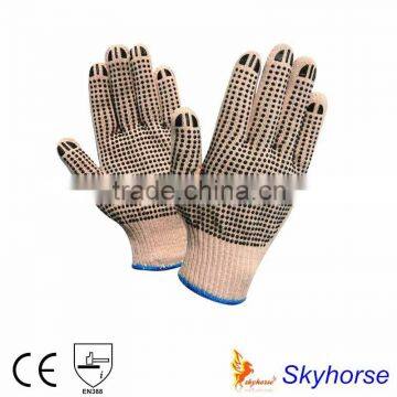 PVC Dotted Gloves With 70% cotton 30% polyester