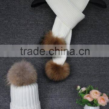 Women's Real Genuine Raccoon Fur Scarf/Shawl/Wrap Neck Warmer