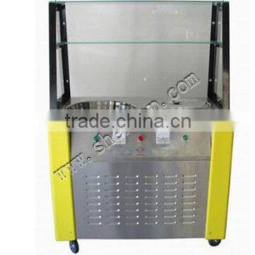 Shentop SL-968 Commercial Manual Double Pan Fried Ice Cream Yoghourt Ice Machine