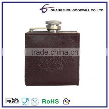 5 OZ Stainless Steel hip flask with PU coating