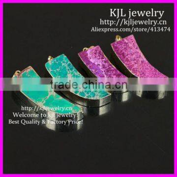 KJL-BD5401 Nature Druzy Slab Agate Pendant in green and red ,Drusy Gems Pendant Gold Plated Gorn Druzy regalite Pendant Jewelry