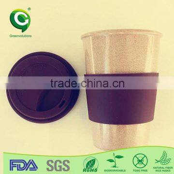 Biodegradable Big Size Rice Husk Paper Fiber Coffee Cup photo-3