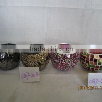 hand made mosaic candle holders