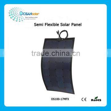 21.5% High Efficiency 100W Sunpower Back Contact Cells Semi Flexible Solar Panel for RV