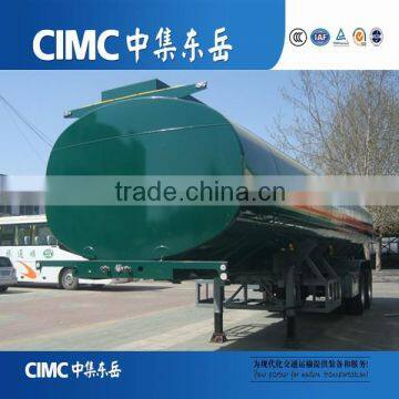 CIMC Liquid Oil Stainless Steel Fluid Tank Semi Trailer 3 Axle