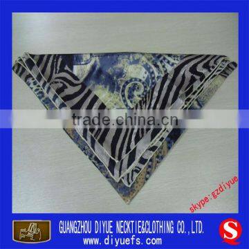 plain black silk scarf with bright points