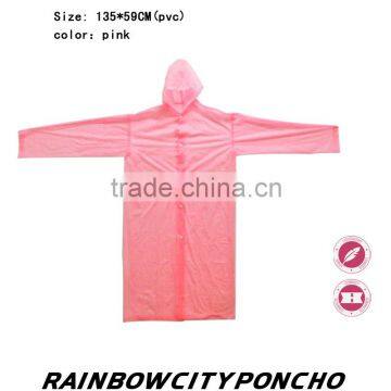 colorful non disposable pvc poncho raincoat