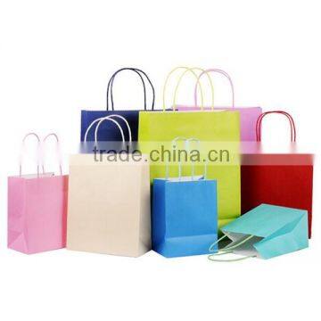 Pure Color Kraft Paper Shopping Bag