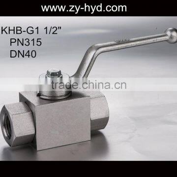 Flutec KHB-G1 1/2 DN40 high pressure 7250 psi 2 way full port manual ball valve