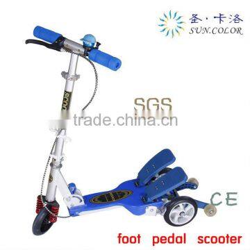 dual pedal scooter for kids 3 wheels scooter