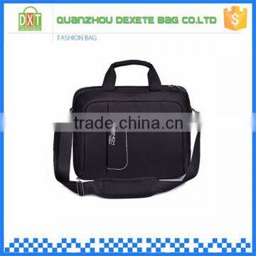 Customized simple design black nylon OEM china laptop bag