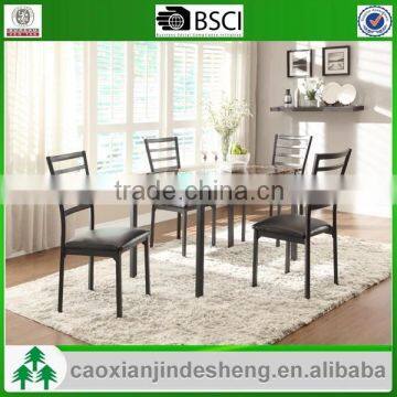 Dining Room Furniture Metal Frame Marble/MDF/ Glass Top, Powder Coat Dining Table and Chair photo-2