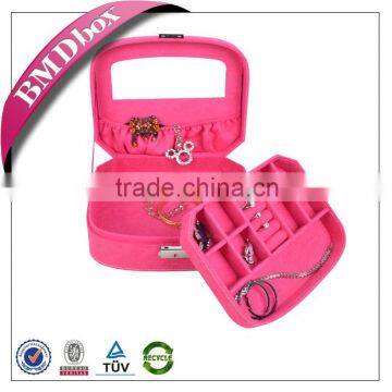 hot sale flocking mirror box for jewellery