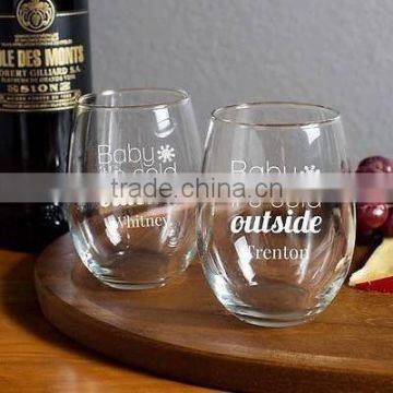 personalized drinking glassware 16 oz wine glass