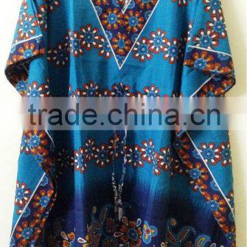 Attractive wonderful Printed Kaftan Summer Beach Women Robe Dress Tunic Top