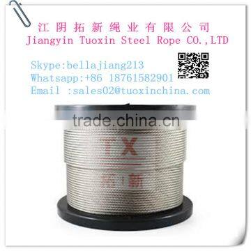 1x7 304 316 stainnless steel wire rope