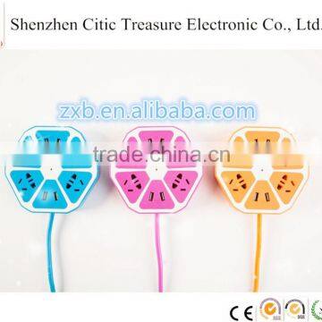Factory Socket Colorful Funny Hexagon Socket Electric Switched Socket USB Ports Socket photo-6