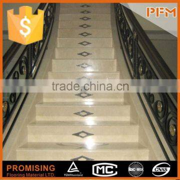 Five Star Hotel Design Natural Stone Baluster Stairs Glass photo-5