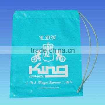 LDPE high quality OEM drawstring backpack plastic bag