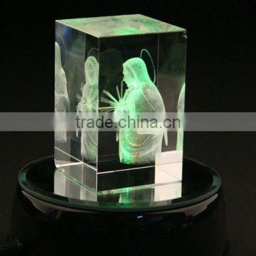 pure crystal Christmas gift for 3d laser engraved (R-0116)