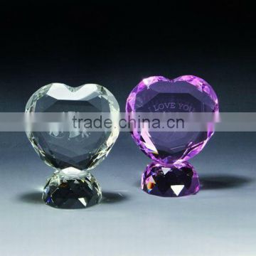 crystal heart for gift and decorations