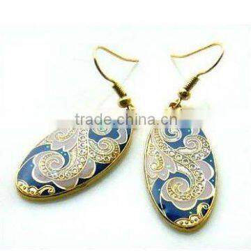 Unique design cloisonne earring,Fashion earring for women,2013 hot ladies jewelry