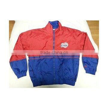 Nylon coaches jackets lightweight windbreaker jacket with printed logo & sublimation printed lining waterproof nylon jackets