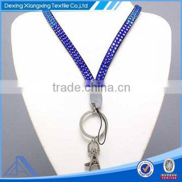 Glitter Crystal Rhinestone Lanyard with Hook