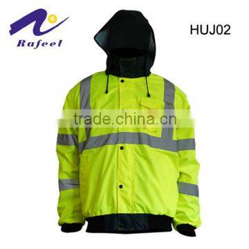 traffic fluorescent yellow reflective safety jacket