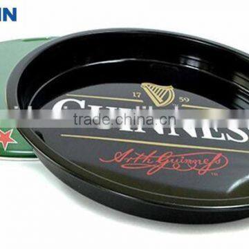 Tin serve tray/Bar round tray/metal plate